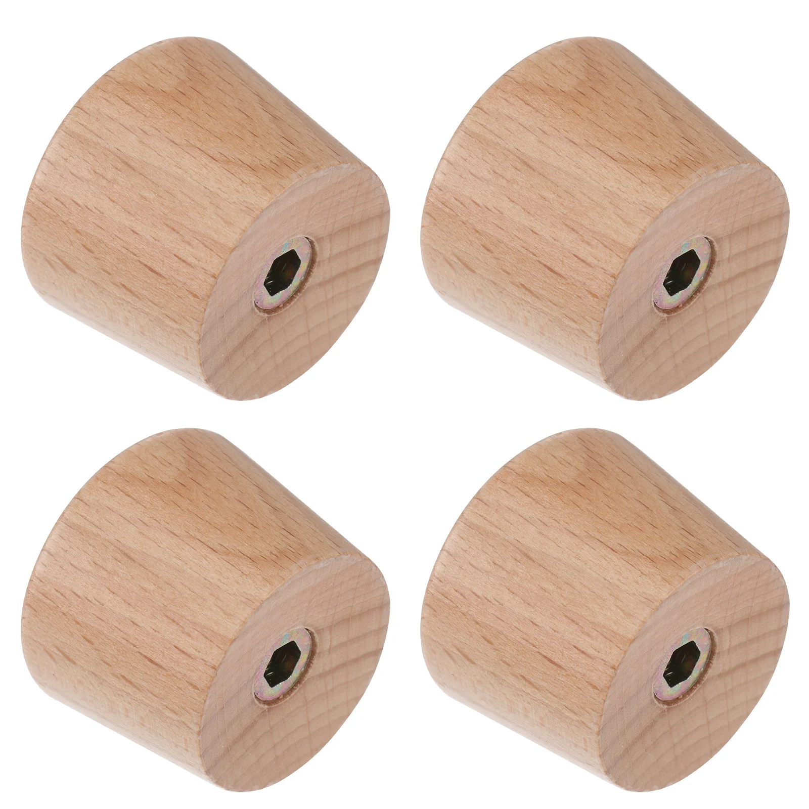 

4pcs Wooden Pot Lid Handle M6 Light Color Universal Replacement For Soup Pot Lid Knob Insulating Anti-Rust Sturdy Grip