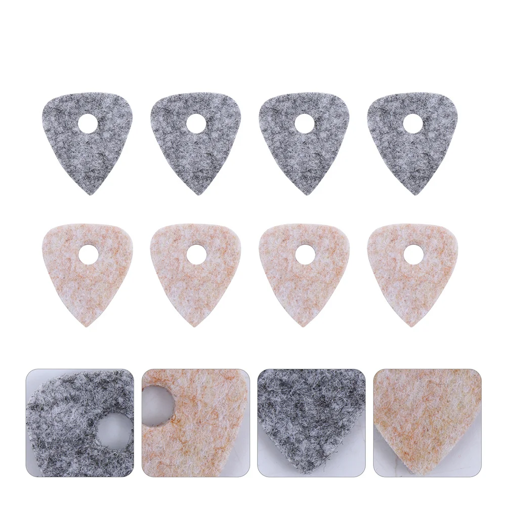 

12Pcs Felt Guitar Picks Durable Safe Material Smooth Edges Portable for Folk Electric Guitar Practice Accessories