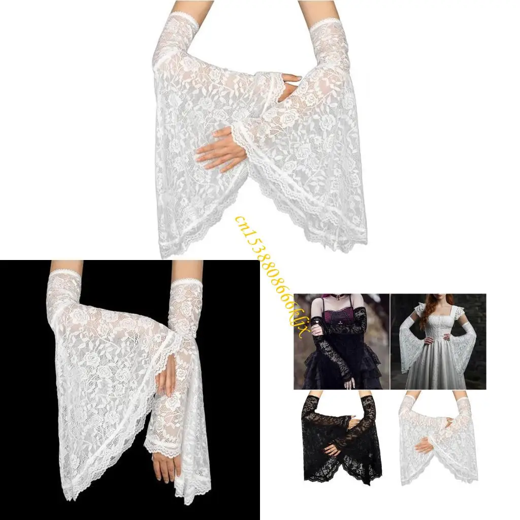 

Gothic Costume Gloves with Cuffs for Halloween and Theme Event Gathering 066C