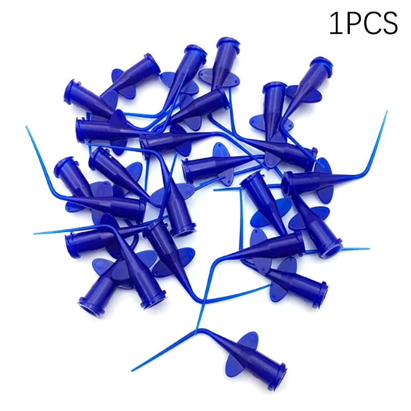 رأس حقنة أسنان بلاستيكية للاستعمال مرة واحدة ، رأس إبرة ري إندو ، مادة طب الأسنان ، مادة قناة الجذر ، 1 * *