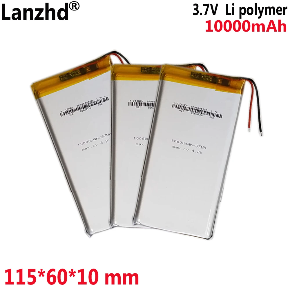 9960115 3.7V 10000mAh Lipo Polymer Battery For Mi Rechargeable Youth  version Mobile power supply battery 1158115 1065115