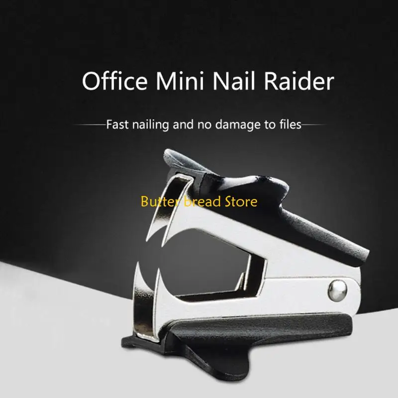 W89C Black Mini Staple Remover Teed Puller Remover Tool for Office School Portable Fit لـ 10#؛ 24/6 ؛ 26/6 لدولة