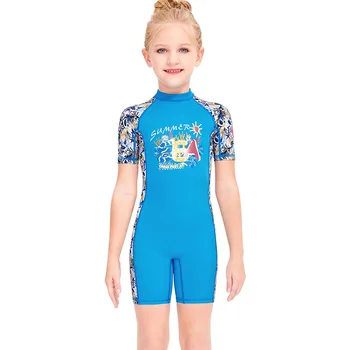 Girls' Unicorn One-Piece Swimsuit | Quick-Dry Swimwear Ages 2-12 3 One Piece Swimsuits Girls Swimwear Kids Bathing Suit Cartoon Unicorn Quick Drying Swimming Clothes Baby Beachwear 2-12 Years 3