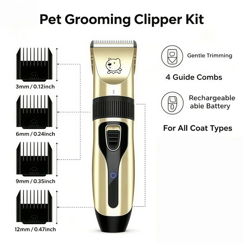 High performance Pet electric clippers for dog and cat shaving; pet hair trimmer; electric beauty shaver.