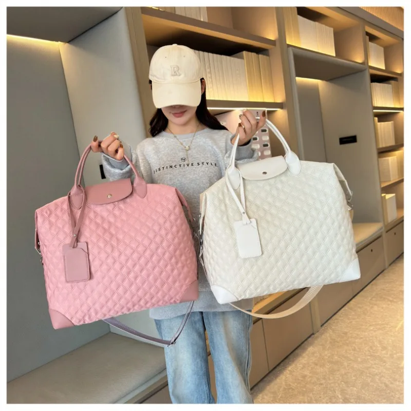 

2026 NEW Sports Bag Sports Travel Bags Large Capacity Rhombus Luggage Boarding Bag Lightweight Gym Backpack