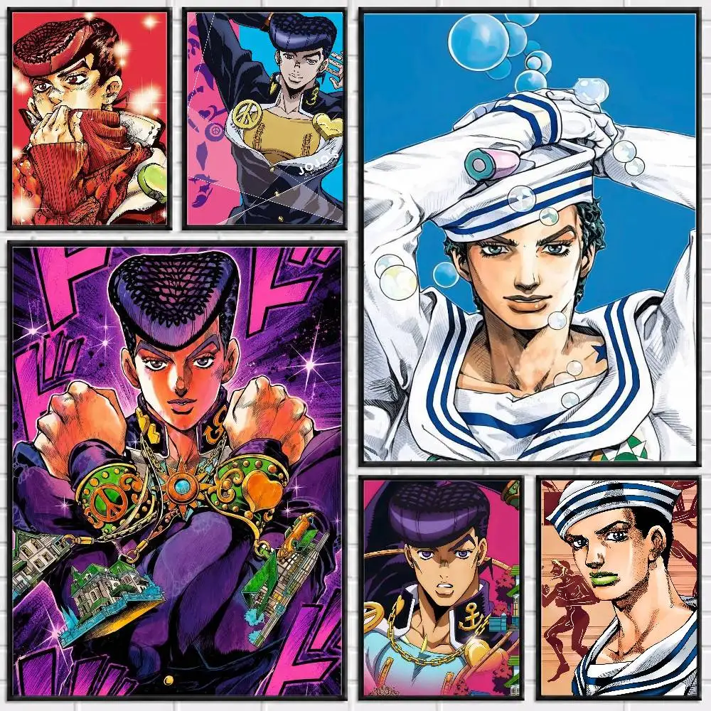 Jojo J-Josuke Higashikata Poster Versatile HD Waterproof Wall Art Self-Adhesive Decor for Any Space Ideal Gift