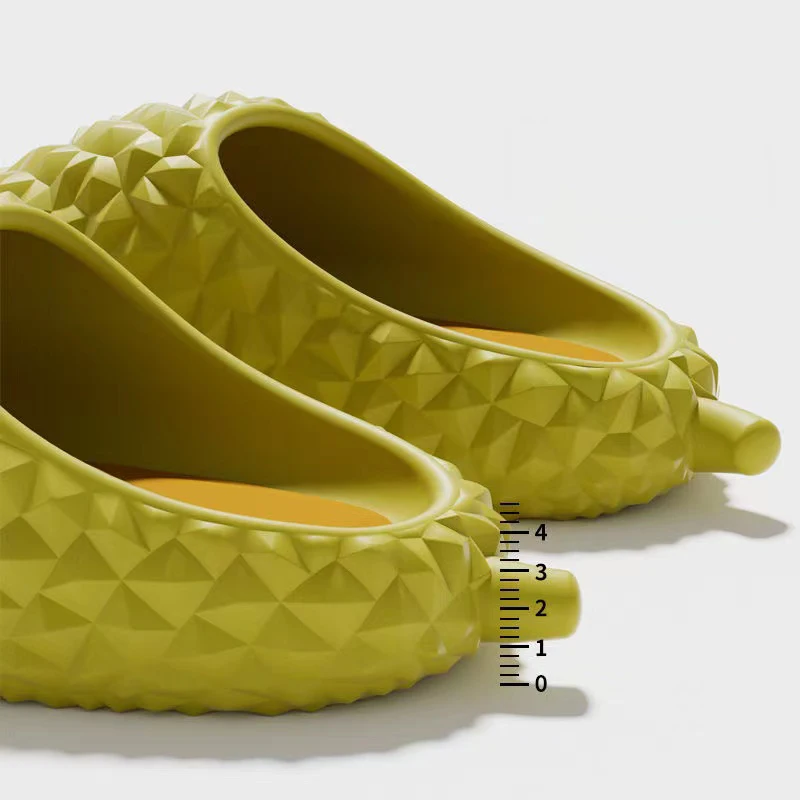 Stepping on Poop Feels Like Summer Fashion Durian Couple's Home Slippers, Internet Famous Women's Outdoor Wear Sandals image 5