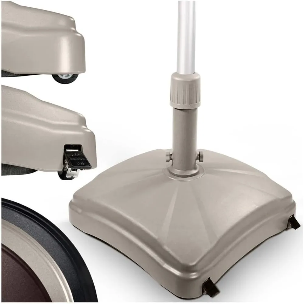 

Outdoor Umbrella Stand w/Easy Rolling Base (up to 125lb) Heavy Duty Universal Design for Weighted Commercial Patio & Deck Big Mo