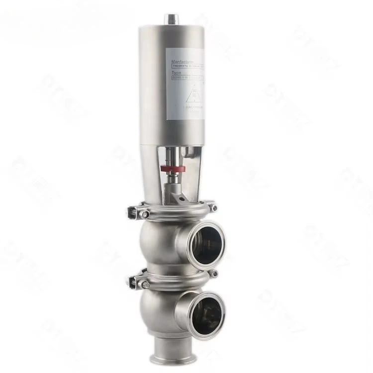 Stainless Steel Hygienic Manual Control Head Diaphragm Flow Divert Valve