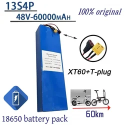 100% original 48V 60Ah 1000W 13S4P lithium-ion battery pack, suitable for 54.6V CitycocoBMS electric bicycle scooters