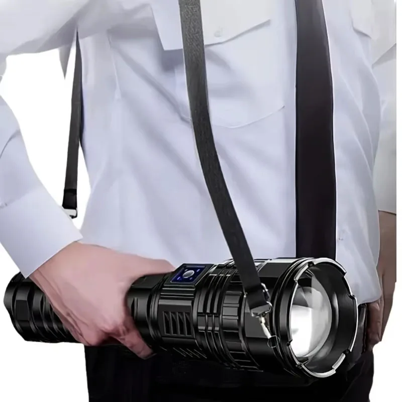 1000W Built-in Battery Flash Light Emergency Spotlights 9km 990000000LM Most Powerful Led Flashlights Tactical Torch 15000mah