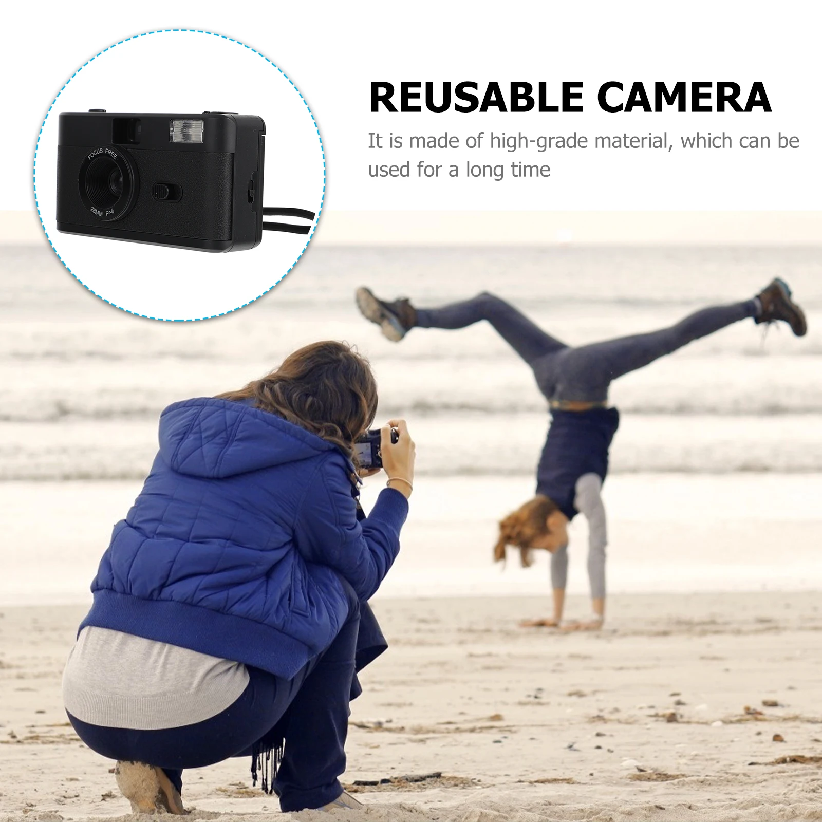 

Film Camera That Takes Vintage Photos Pvc Reusable with Retro Travel