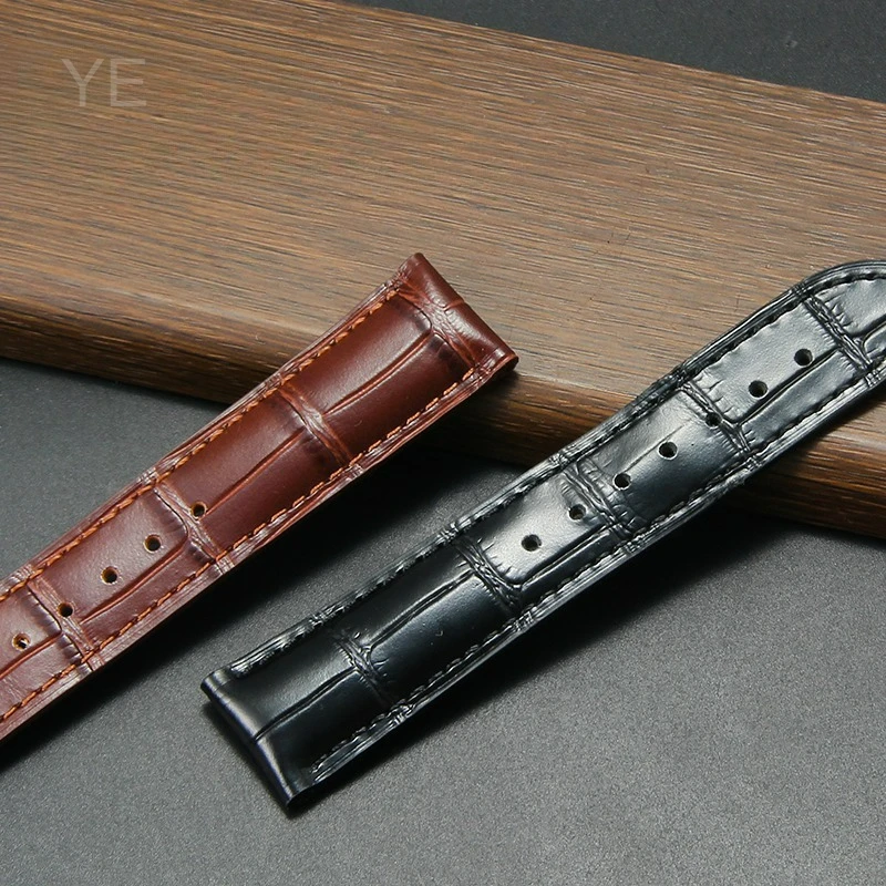 أسود أزرق بني 19/20/21 مللي متر حزام الإفراج السريع لأوميغا دي فيل سيماستر الصلبة الصلب نشر المشبك الخيزران الملمس تصميم