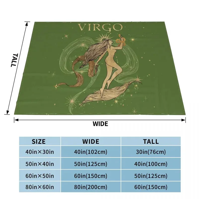 

IIB36Virgo зодиакальное женское одеяло в клетку для кровати Персонализированный подарок 8 лет!