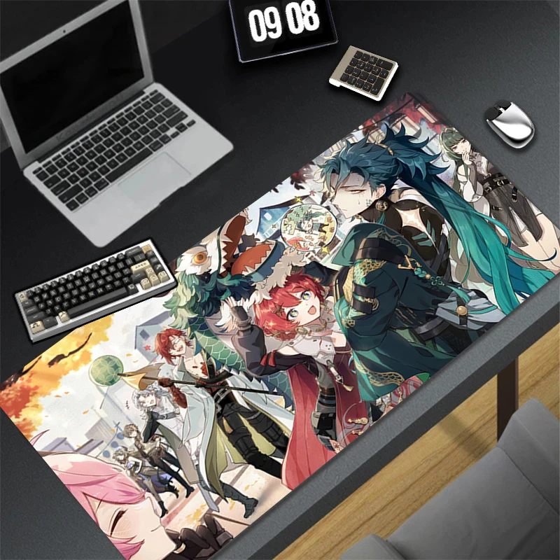 Computer Gaming Accessories HD Mousepad Office PC W-wuthering Waves Danjin Mouse Pad Keyboard Pad Desk Decoracion Anime Desk Mat