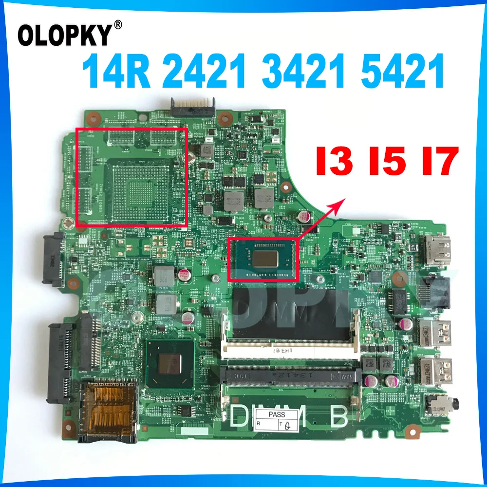 

12204-1 motherboard for Dell Inspiron 14R 2421 3421 5421 Laptop motherboard with I3 I5 I7 CPU CN-05HG8X 07TT7V 0PTNPF DDR3