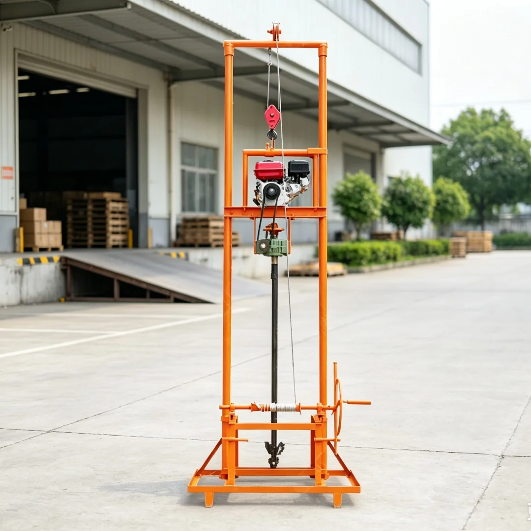 Customized Gantry‑frame Lifting‑hoist Water Well Drilling Rig, Water‑intake Drilling Equipment for Field Courtyards