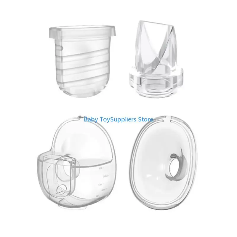 

R1WF Пакет 4PCS Запчасти для молочного насоса фланцевые и утки для утка для моделей S32/S39 Силиконовая мембрана и набор молока