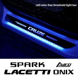 Custom Wireless LED Door Sill Ambience Lights for Chevrolet BOLT Cavalier Colorado Cruze Lacetti Onix Orlando Silverado Spark