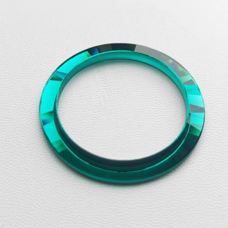 Anello con castone verde argento/oro/blu/rosa misura 37,2x29mm inserto con castone ad anello con castone in cristallo per la riparazione dell'orologio ad anello esterno Swarovski