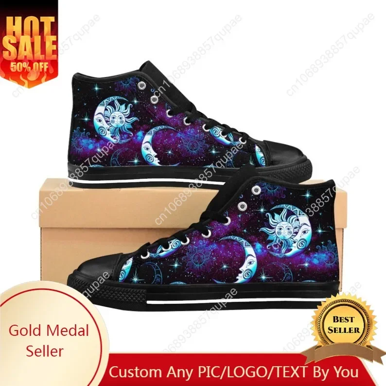 

Stars Astrology Wicca Witchcraft Bohemian High Top Sneakers Mens Womens Teenager Canvas Sneaker Casual Couple Shoes Custom Shoe