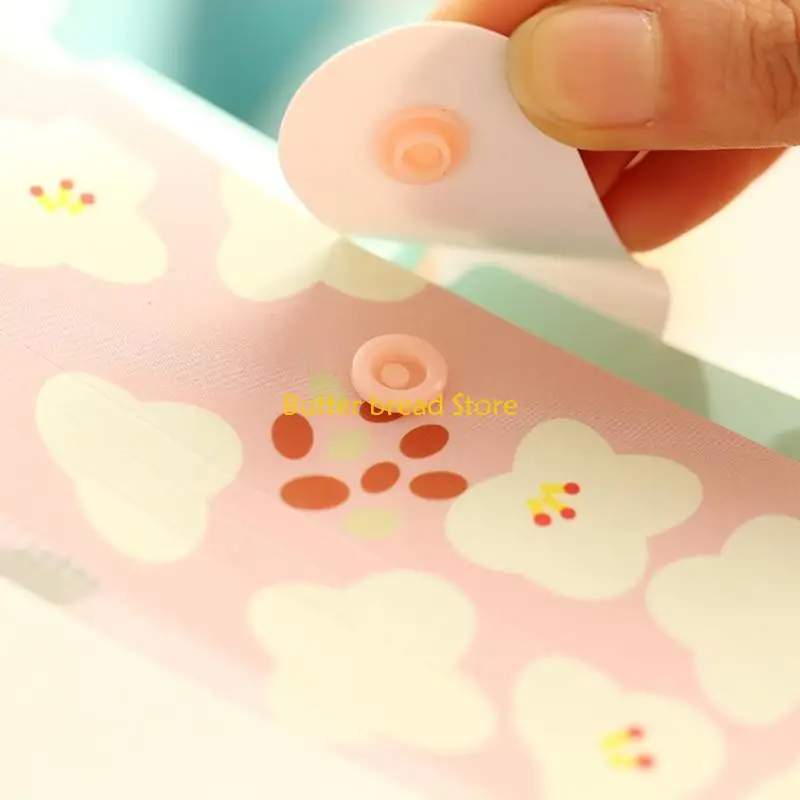 

W89C Flower File Organiser 6 Pockets Expanding Document Folder Letter Size For Office