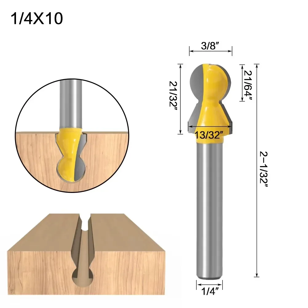 1PC 6MM 6.35MM 8MM Shank Router Bit Horizontal Crown Molding Bit Professional Woodworking Tool Door Planer Straightening Cutter