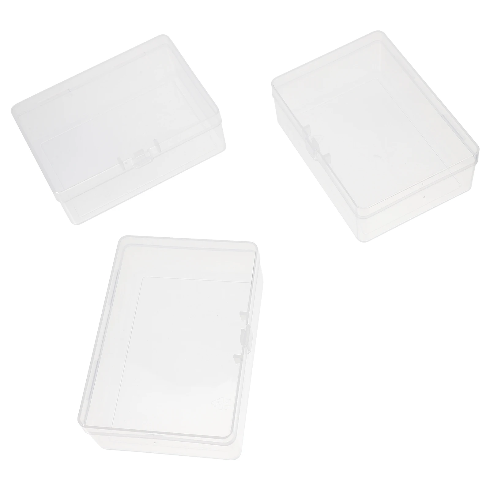 

3 Pcs Card Storage Box 10x7x35CM Transparent Clear Case for Playing Cards Deck Holder Travel Rectangle Container