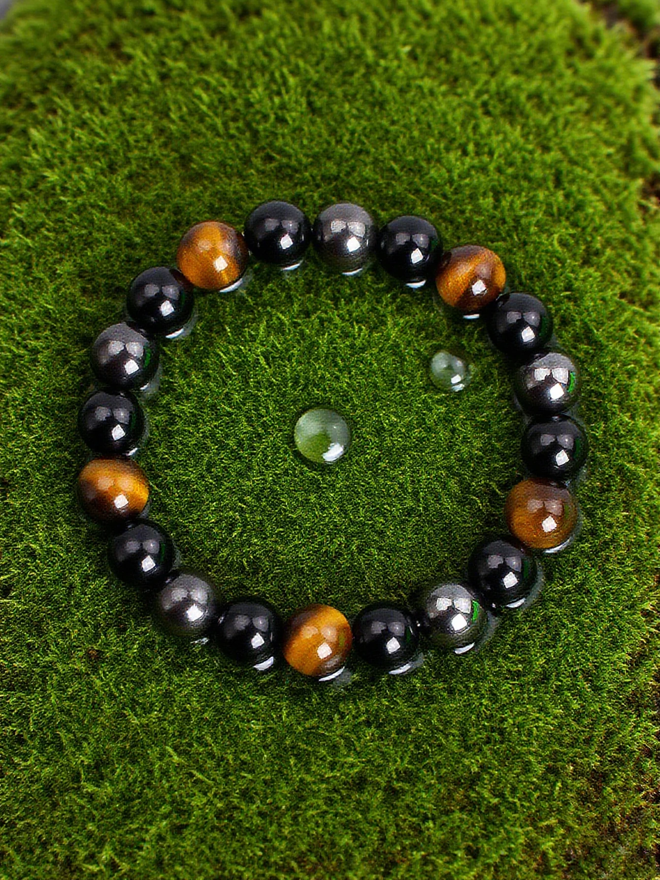 Tiger Eye Hematite Obsidian Bracelet 3