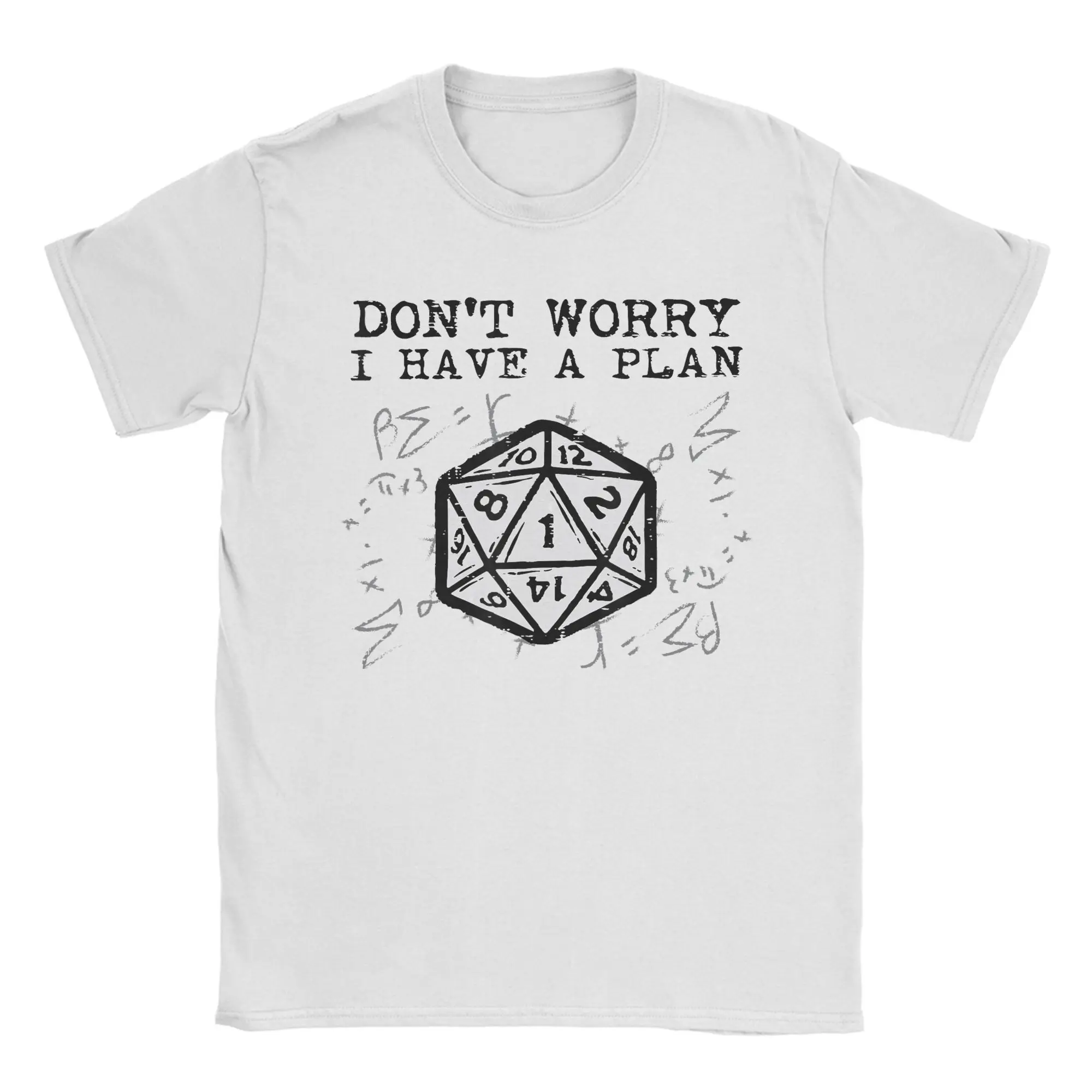 RPG Gamer Dont Worry I Have Plan Funny T-Shirt Summer  Vintage T-Shirts Cotton Novelty Tee Shirt For Men Design Tops