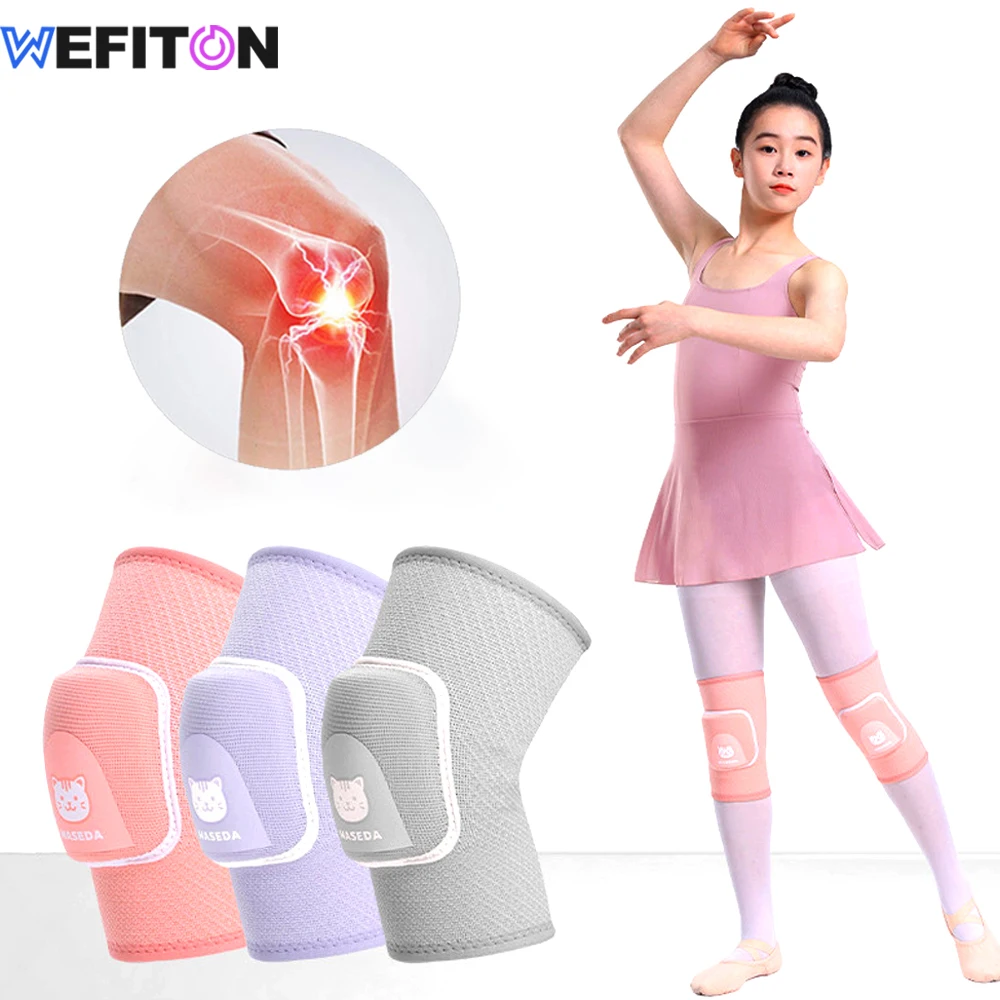 1 Paar Kniepolster für Kinder, atmungsaktive, elastische Kniebandage, rutschfester, gepolsterter Knieprotektor aus Schaumstoff für Tanz, Laufen, Skaten, Fitness und andere Sportarten.