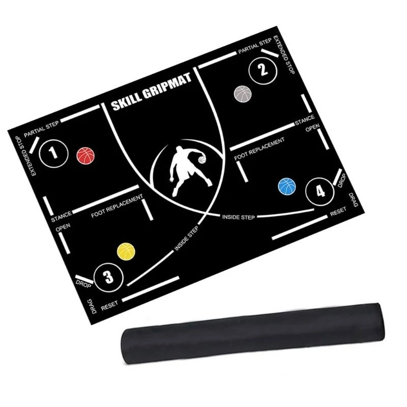 Matras Latihan Langkah Basket Bantalan Basket Bantalan Latihan Langkah Kelincahan Portabel Peralatan Diam Anti Selip