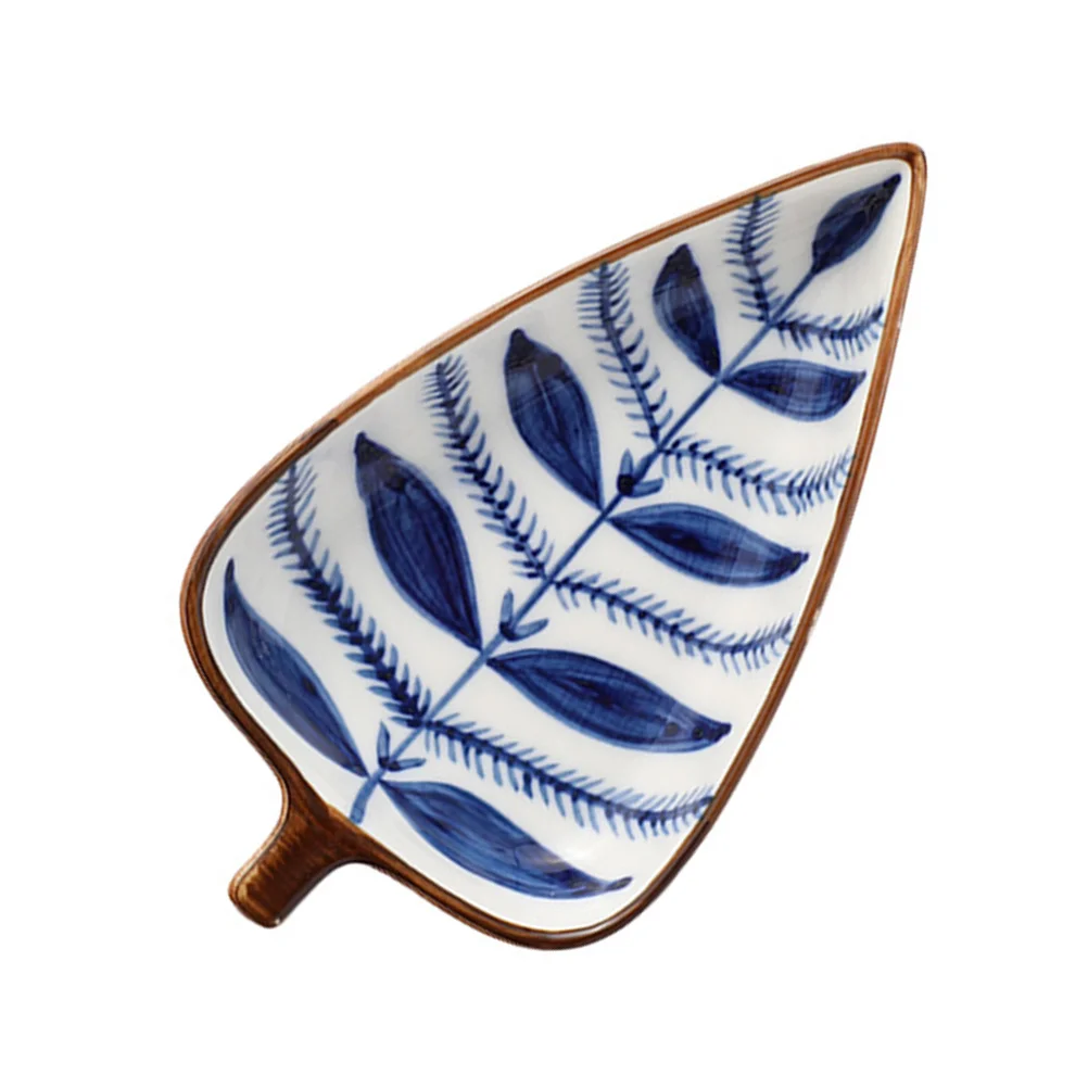 

Creative Japanese Leaf Shape Snack Dish Mini Saucer for Candy Dried Fruits Seasoning Sauce Plate Household Tableware Food