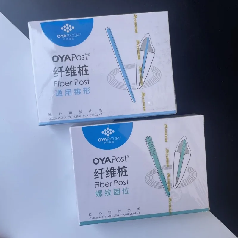Dental Fiber Post Conical Thread Type Enhanced Retention Glass Fiber Strand Root Canal Tooth Restoration High-Strength Resin
