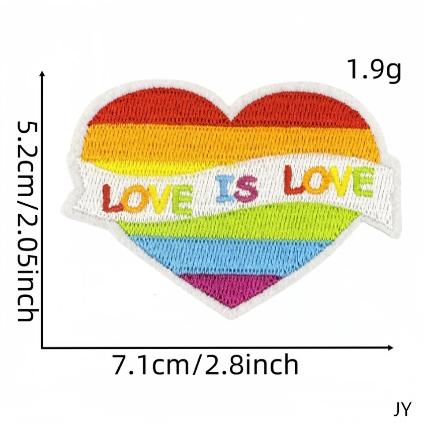 10 قطعة شارات ملونة قوس قزح بقع مطرزة الحديد الملابس قبعة حقيبة الأحذية إصلاح المواد الهاتف هدية صندوق ديكور DIY التبعي