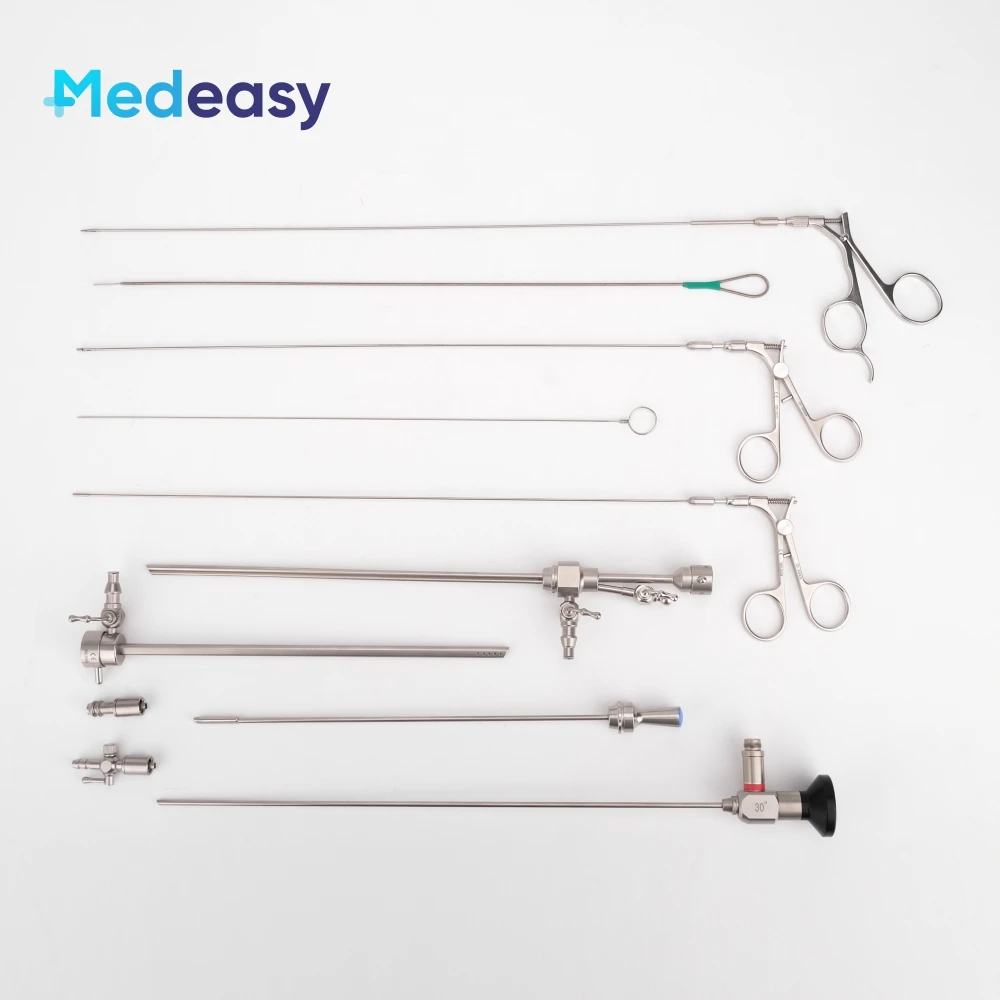 Gynecological Rigid Hysteroscope Complete Set with Working Element Instruments and Sheath