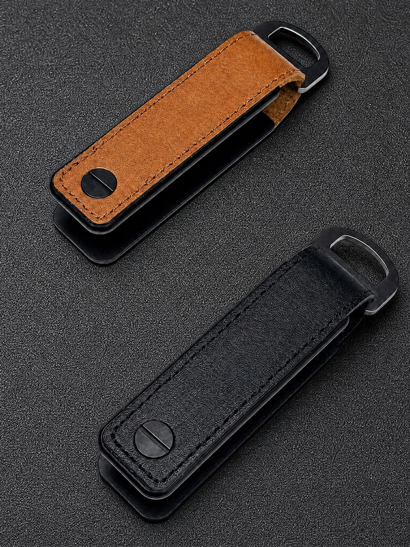 Tragbares Multifunktionales Leder-Schlüsseletui Aluminium-Schlüsselorganizer Clip Langlebiger Taschen-Schlüsselanhänger für Standardschlüssel – Detail 18
