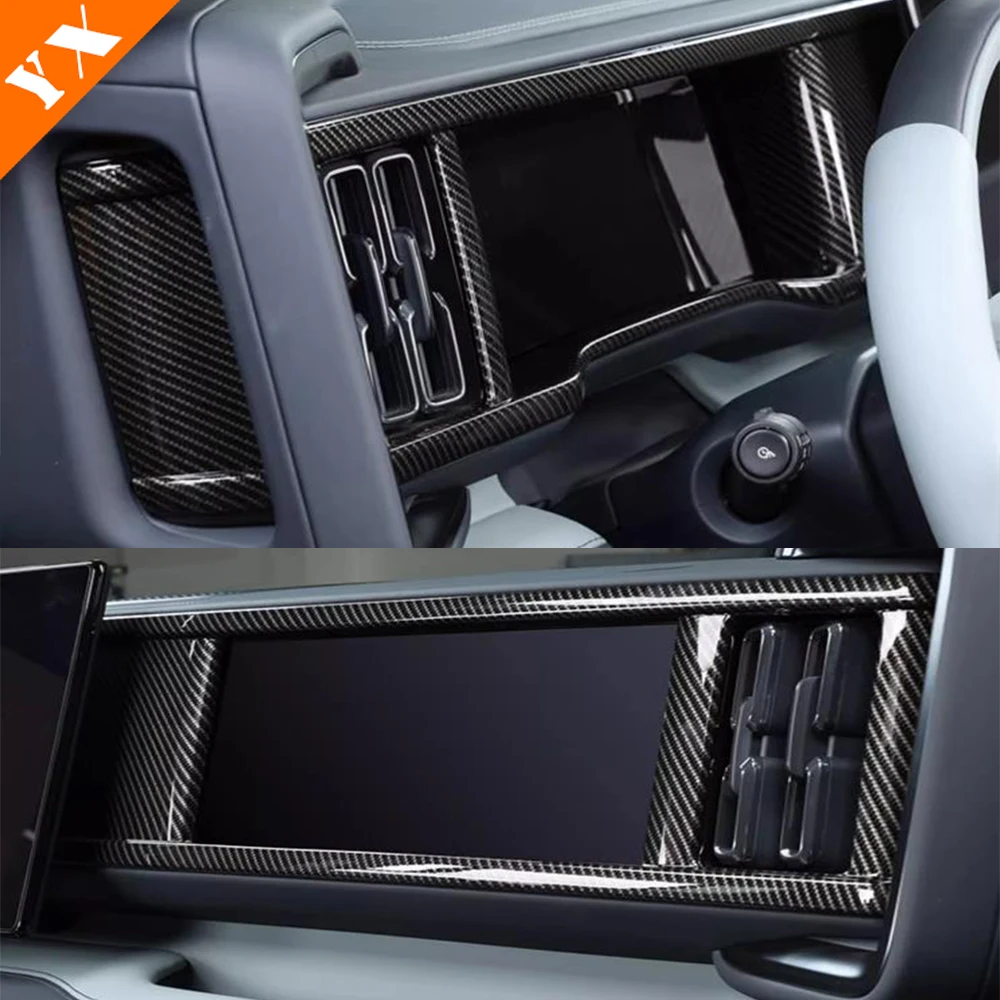 

For BYD Leopard 5 Accessories 2024 2025 Carbon Car Central Gear Shift Panel,Water Cup Holder,Center Air Conditioning Air Vent