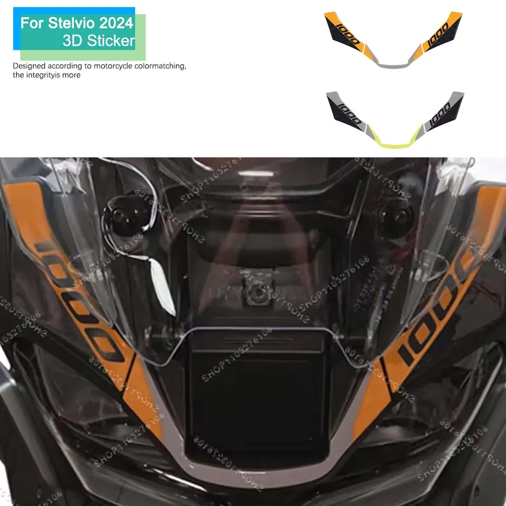 

New Motorcycle Front Muzzle Protection Stickers Waterproof Anti-scratch 3D Epoxy Resin Decal for Moto Guzzi Stelvio 2024