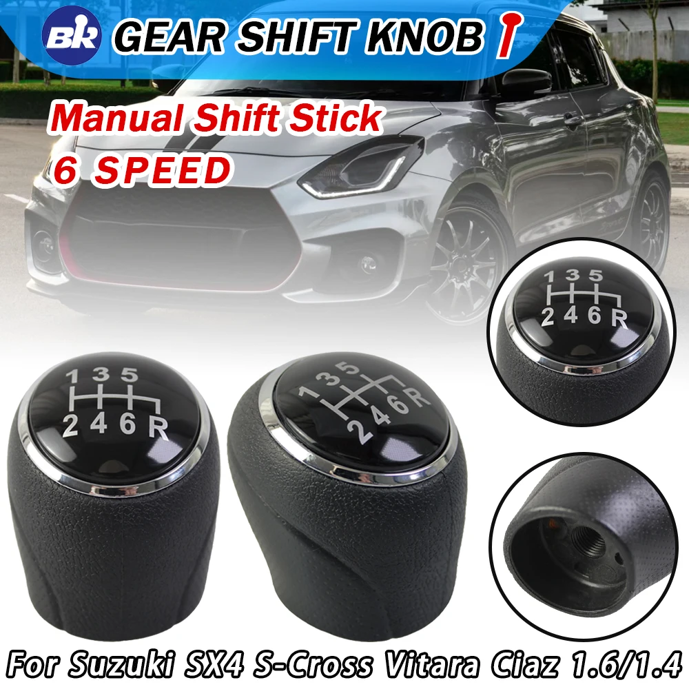 Nuevo Producto: Accesorios para Auto, Palanca de Cambios para Suzuki SX4 S-Cross Vitara Ciaz 1.6L 1.4T, Adaptador de 6 Velocidades MT, Interior Automotriz