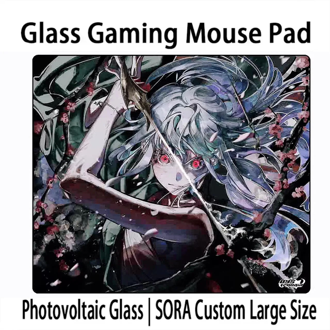 Skypad SAYO Anime Glass Mouse Pad Drift SORA YUME Frosted Surface Desktop Mat Tempered FPS Custom Office Gaming Mousepad 45X40CM