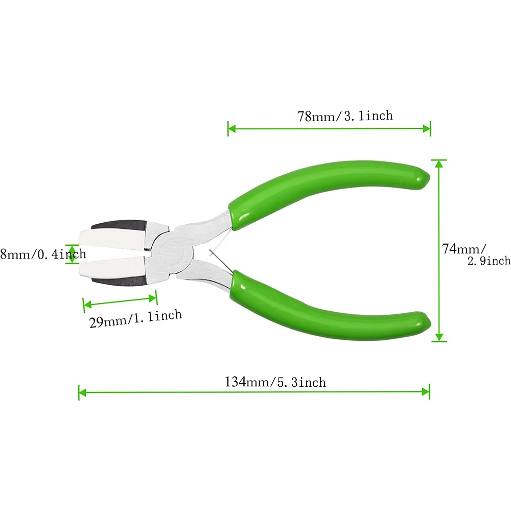 1 Packs Nylon Nose Pliers Double Nylon Pliers Carbon Steel Jewelry Pliers DIY Tools for Beading, Looping, Shaping Wire, Jewelry