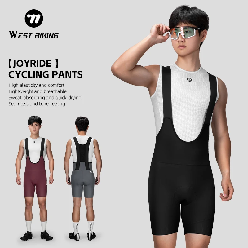 

WEST BIKING Cycling Bib Shorts Men Women MTB Road Bike Bibs Tights Pants Gel Pad Padded Padding Sport Cycling Bicycle Bib Pants