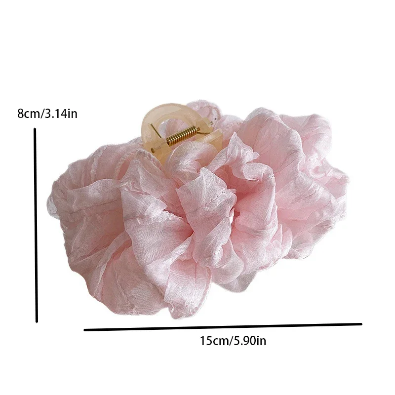 Fabric Seersucker Shark Clip Sweet Temperament Female Ponytail Shark Clip Fashionable Girl Hairpin Hair Accessories