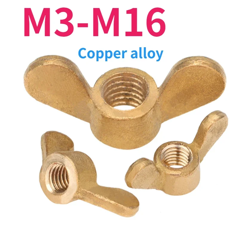 Brass Butterfly Nut Copper butterfly Nut Bolt M3 M4 M5 M6 M10 M12 M14 M16 Hand Tighten Nut