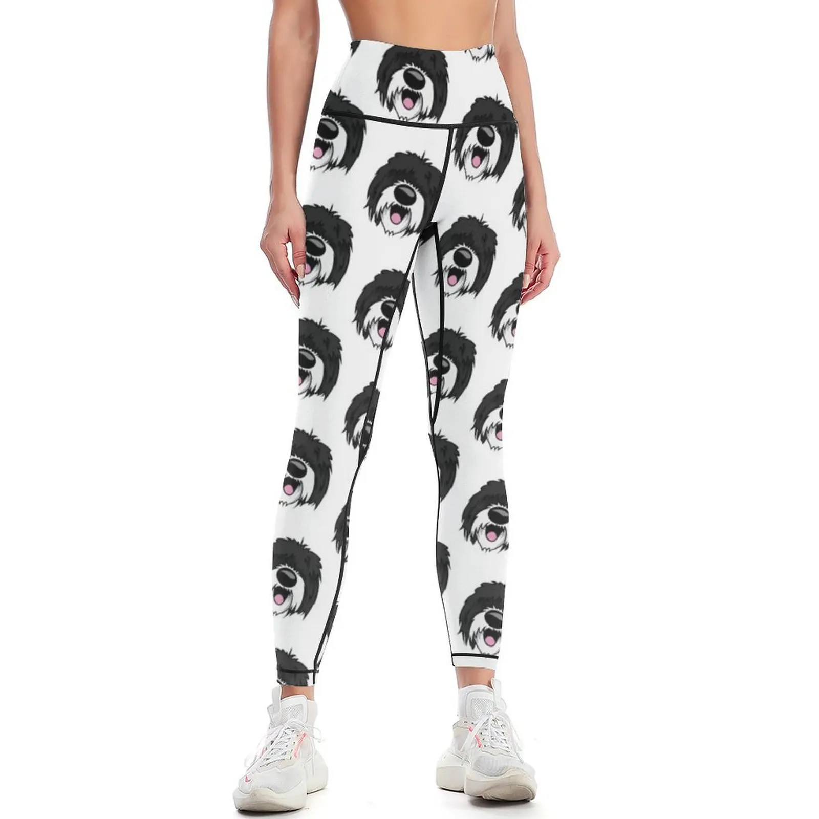 

Sheepadoodle Face - Hilarious Decal Sheepadoodle Dog Face Lovers Gifts Ideas For Her Or Him Leggings