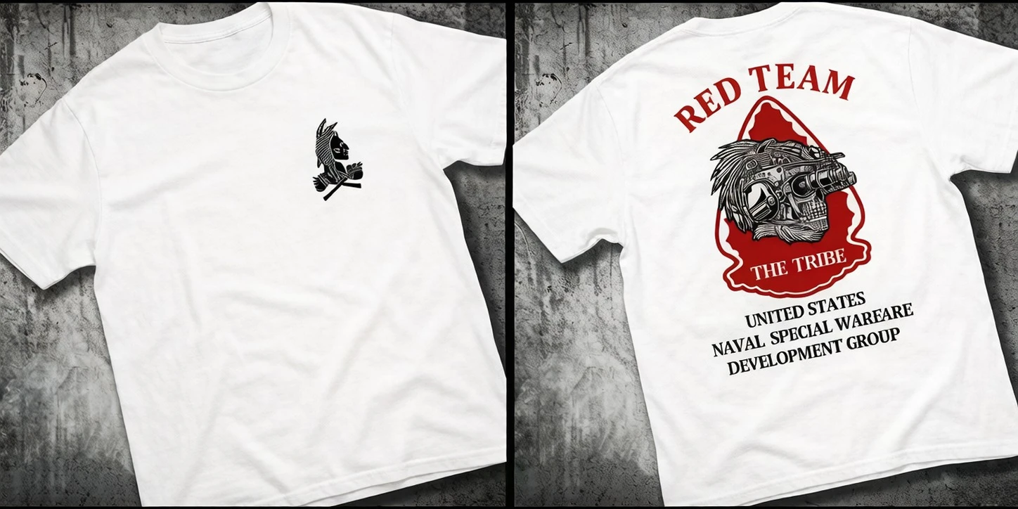DEVGRU Navy SEALs Red Team Tactical Chiefs Military Men's Brothers Cotton Short Sleeve T-Shirt Crew Neck Loose Comfort Clothing