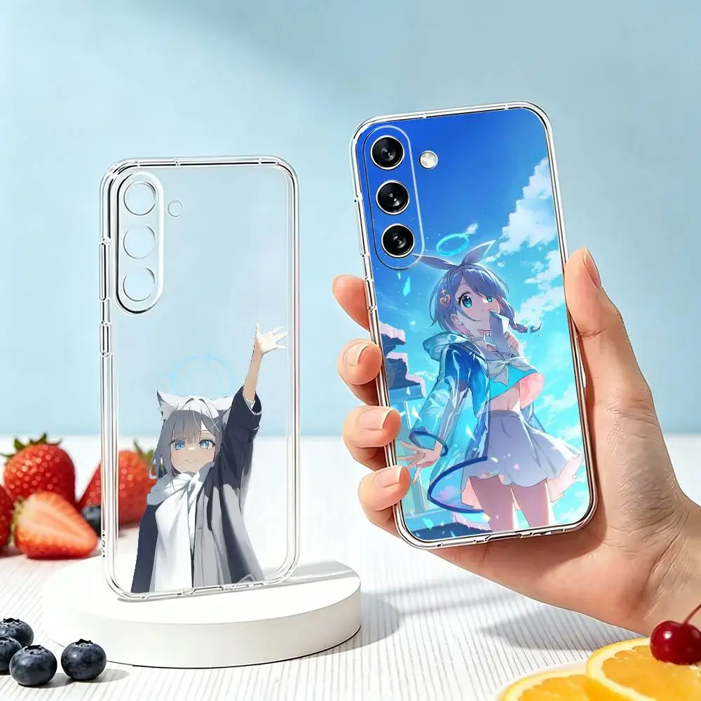 Blue Archive M-Momoi Midori  Phone Case Transparent Silicone Soft For SamsungA10,12,20,21S,30,31,40,50,51,52,70,71 Gift