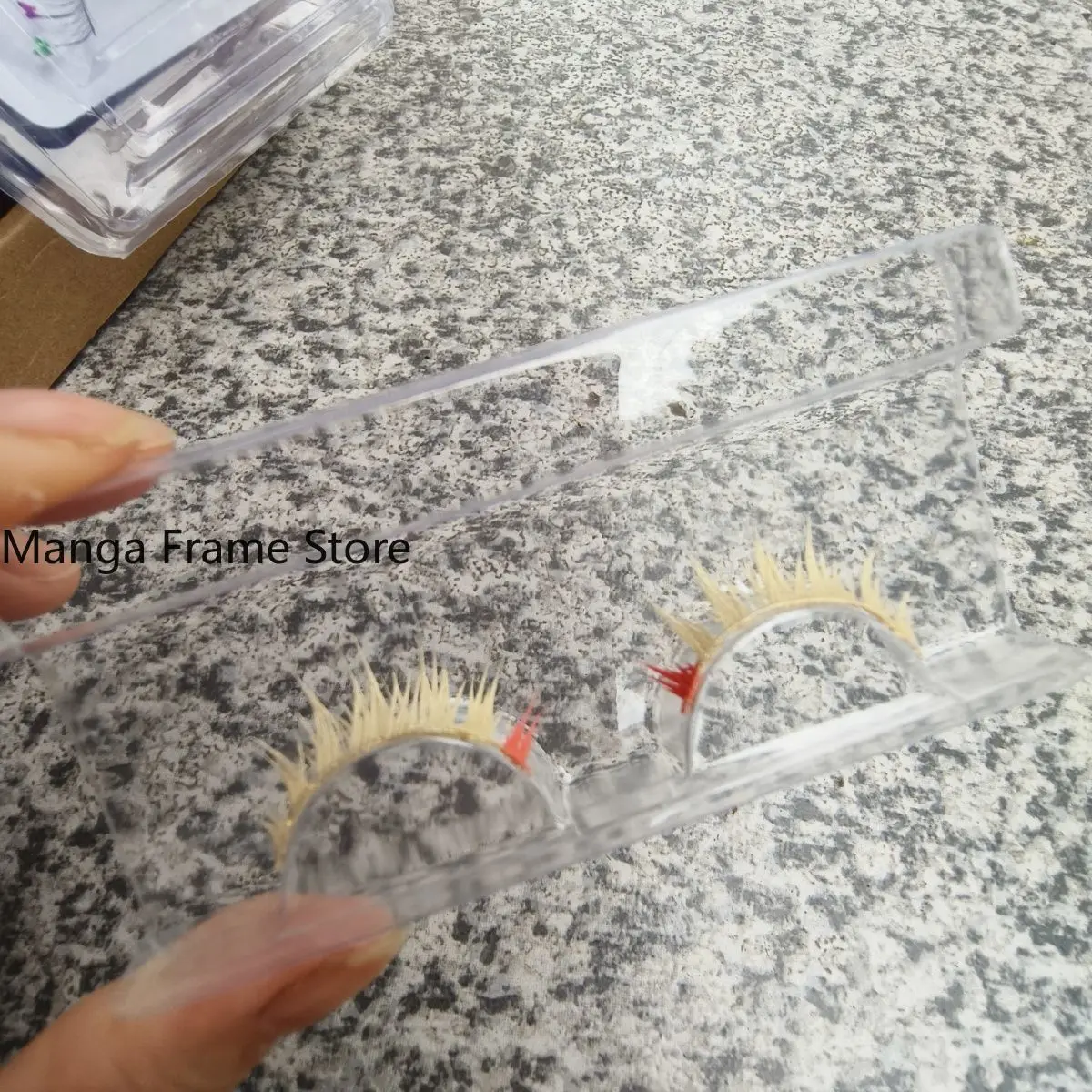 Identity V Little Girl Source of Evil Light Gold Colored Gem False Eyelashes Cosplay Anime Makeup Prop Anime Figure Fans Gift view 3