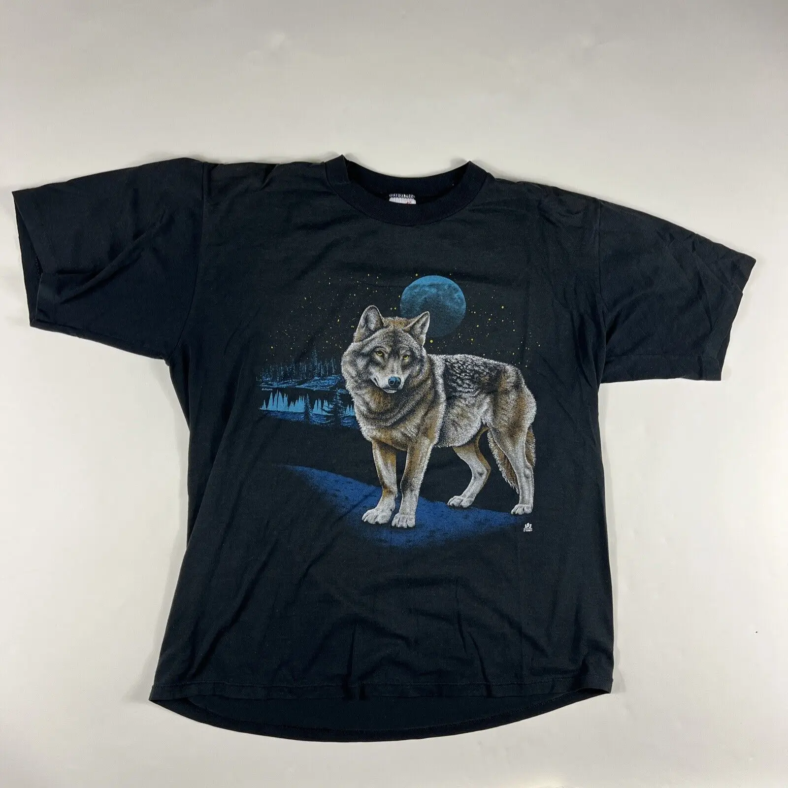 Vintage Midnight Wolf T Shirt Xl Nature Animal